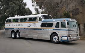 Image result for Silver 1990 Greyhound Bus