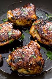 Sticky Asian Chicken Thighs Recipe Asian Chicken Thighs Fodmap Recipes Asian Chicken