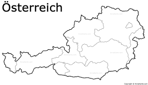 Österreich ist ein landumschlossenes land in zentraleuropa und grenzt an deutschland, ungarn, slowakei, slowenien, italien, die schweiz. Osterreich Blankokarte Annakarte Com