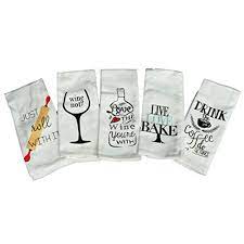 1% of sales donated to hunger relief programs throughout the world. Twisted Anchor Trading Co Set Of 5 Funny Kitchen Towels Cotton Textured Baking And Cooking Related Kitchen Towels Gift Set Comes In Organza Gift Bag Walmart Canada
