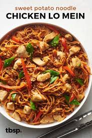 Sweet Potato Noodle Chicken Lo Mein Recipe Sweet Potato Noodles Chicken Lo Mein Easy Chinese Recipes