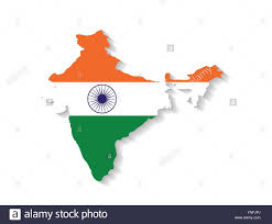 Skizzieren bedarf eines scharfen blickes, der gleichzeitig analyse und interpretation ist. Indien Land Karte Mit Flagge Und Schatteneffekt Stock Vektorgrafik Alamy