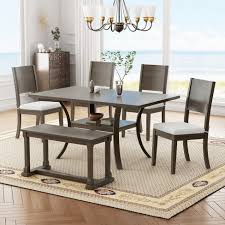 Dining Table Set With Storage Shelf