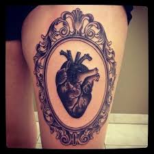 Heart Frame Tattoo Framed Tattoo Anatomy Tattoo Anatomical Heart Tattoo