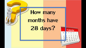 Even and odd sound nice, but they have an unfortunate flaw: Riddle How Many Months Have 28 Days Youtube