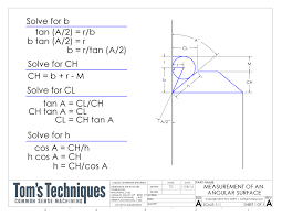 Dovetail Chamfer Calculations A Common Method To