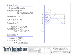 dovetail chamfer calculations a common method to