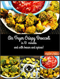 Air Fryer Crispy Broccoli With Besan And Spices Savory Snacks Crispy Air Fryer