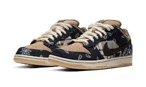 The travis scott x dunk low sb shows off a unique patchwork motif on the upper, featuring a tan leather base with plaid quarter panels and paisley print overlays, the latter made to tear away to reveal hidden elephant print underneath. Ù„Ù†Ø¯Ù† Øª Ø¹ÙƒØ³ Cactus Jack Nike Sb Dunk Low Prm Qs Travis Scott Natural Soap Directory Org