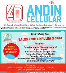 Batam pos, minggu 5 mei 2013. Loker Solo Sales Counter Pulsa Dan Data Di Andin Cellular