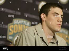Nick Collison, the Seattle Supersonics' top draft pick, talks to reporters  Monday, June 30, 2003 after being introduced in Seattle. Collison, who  played collegiate basketball for Kansas, was the 12th overall selection