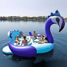 This Rainbow Unicorn Pool Float Fits Six People Is Where The Party S At Cool Pool Floats Unicorn Pool Float Lake Floats