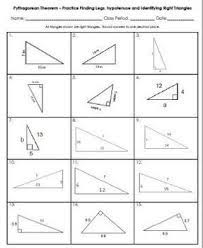 Is that hypotenuse is (geometry) the side of a right triangle opposite the right angle while leg is the lower limb of a human being or animal that extends from the groin to the ankle. Pythagorean Theorem Practice Finding Legs Or Hypotenuse Id Right Triangles Triangle Worksheet Pythagorean Theorem Geometry Worksheets