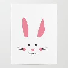 Darkness at noon s 5.13a 7c+ 29 ix+ 29 e6 6c: Cute Easter Bunny Face Easter Egg Easter Sunday Poster By Bubl Tees Society6