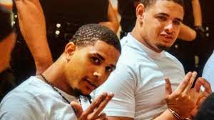 Five trinitarios gang members flash gun signs with their cuffed hands as they're sentenced to life for sickening machete murder of innocent 'junior' guzman outside a bronx. Jonaiki And Muniz Flash Gang Signs Not Long Before Judge Calls Junior Murder Cowardly Pix11