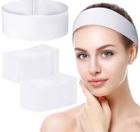 100 Disposable Headbands For Spa & Facials – Elastic Non-Woven Hair Bands  For Women