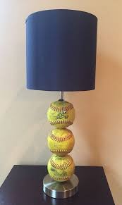 Softball Themed Table Lamp Etsy Softball Room Softball Bedroom Softball Fun