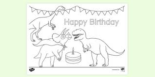 With activities for preschoolers to second graders, these dinosaur coloring pages and worksheets cover everything from letter and number recognition to matching, addition, story prompts, and more! Free Birthday Dinosaur Colouring Page Colouring Sheets