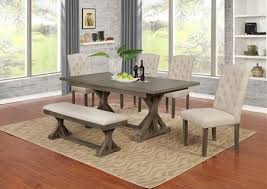Timber haven rustic trestle dining table. D303 6pc Bg 6 Pc Gracie Oaks Clarissa Antique Rustic Grey Finish Wood Dining Table Set