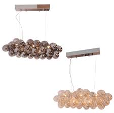 Neue pendeleuchte schön für den skandinavisch style. Skandinavische Spiegelglas Pendelleuchte Amber Oder Rauchfarben 80cm Blasen Inkl 8x G9 40w Leuchtmittel Wohnlicht