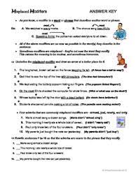 Misplaced And Dangling Modifiers Lessons Worksheets Common Core Aligned