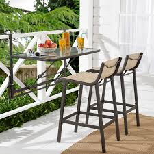 Mainstays Crowley Park 3 Piece Outdoor Bar Set With Fold Down Table Walmart Com Outdoor Bar Sets Fold Down Table Balcony Bar