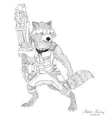 Rocket Raccoon Coloring Pages Printable Hd Rocket Raccoon Raccoon Coloring Pages