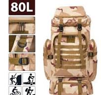 NULSTA Tourenrucksack Wanderrucksack 80L XXL Reiserucksack Militär Rucksack  für Camping, Wasserdichter Trekkingrucksack, Outdoor Survival Rucksack