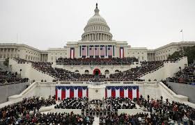 President barack obama bows as he and first lady michelle obama, wearing a ruby colored chiffon and velvet jason wu gown. The 2nd Inauguration Of Barack Obama In Photos The Atlantic