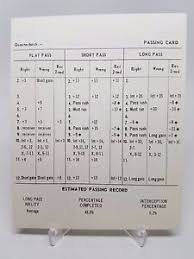 Details About Strat O Matic Football Blank Quarterback Card Large Format Original