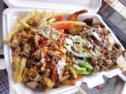 Lamb Chicken Over Rice Halal Food Cart 23rd St 6th Ave Nyc Halal Recipes Chicken Over Rice Indian Food Recipes