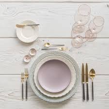 pink blush peach casa de perrin casa de perrin luxury tabletop glass dinnerware