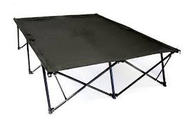 queen sized double cot camping folding bed outdoor portable new
