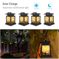 1 10 Pack Solar Lights Outdoor Hanging Solar Lantern Solar Garden Lights For Patio Landscape Yard Warm White Star Dusk To Dawn Auto Sensor On Off Walmart Com Walmart Com