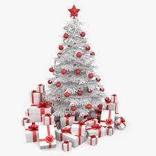 Caja De Regalo De Navidad Blanca Clipart De Regalo Blanca Navidad Colgante Rojo Png Y Psd Para Descargar Gratis Pngtree Christmas Tree With Coloured Lights Christmas Wall Decal Red Christmas Tree