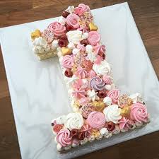 Bright And Very Girly First Birthday Numbercake Loads Of Details Meringues Chocolates Fresh Berrie 1st Birthday Cakes Girl Cakes Birthday Cake Girls