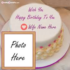 Näytä lisää sivusta birthday cake with name and photo facebookissa. Birthday Cake For Wife Name And Photo Romantic Image Create