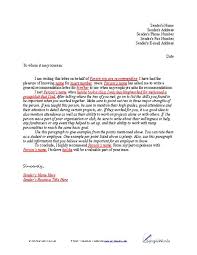 Letter Of Recommendation Sample Download Pdf Template