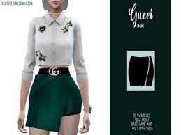 Ropa, cabellos, detalles genéticos, muebles, objetos, y más. The Sims 4 Br Sims Gucci Outfit Skort Gucci Outfit Sims 4 Sims 4 Clothing
