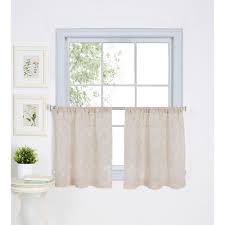 Taylor Rod Pocket Kitchen Tier Window Curtain Set Of 2 30 X 36 Linen Elrene Home Fashions In 2021 Elrene Home Fashions Curtains Kitchen Curtains