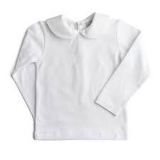 White Top With Peter Pan Collar White Long Sleeve Top Long Sleeve Tops White Tops