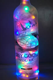 Grey Goose Vodka 1l Liquor Bottle W 100 Multi Color Led Motion Lights Inside Beautiful Decorative Liquor Bottle Crafts Bottle Grey Goose Vodka