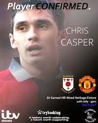 🚨𝗖𝗮𝘀𝗽𝗲𝗿 𝗖𝗼𝗺𝗺𝗶𝘁𝘀🚨 Former Red Devil Chris Casper has committed  to the #MUFC Legends squad for the clash against Glossop North End
