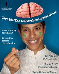 News: "Give Me The MacArthur Genius Grant" to Play 2024 Queerly Festival  June 14 and 17