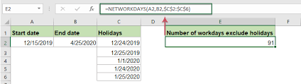 How To Count The Number Of Days Workdays Weekends Between Two Dates In Excel