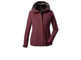 Color red, multicolored, purple, green, ivory, orange, blue, light blue. Killtec Dames Outdoor Jas Inkele 471 Te Velde