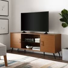 60 Mid Century Modern 2 Door Tv Console Saracina Home Living Room Tv Wall Living Room Tv Saracina Home