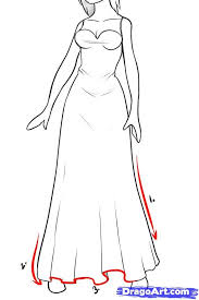 How To Draw Dresses Step By Step Fashion Pop Culture Free Online Drawing Tutorial Added By Dawn Oct Dress Drawing Fashion Drawing Fashion Design Sketches