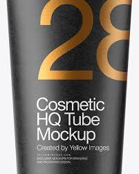 Glossy Cosmetic Tube Mockup In Tube Mockups On Yellow Images Object Mockups