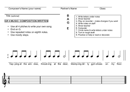 Composition With Note Names For Recorders Have Students Play To Selves And Maybe Revise Give Feedback Int Music Curriculum Music Assessments Music Education